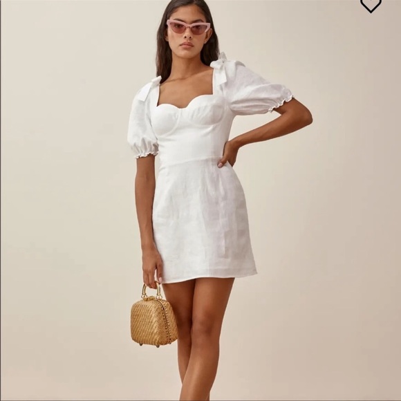 Reformation Dresses & Skirts - NWT Reformation Spring Linen Mini Dress in White
